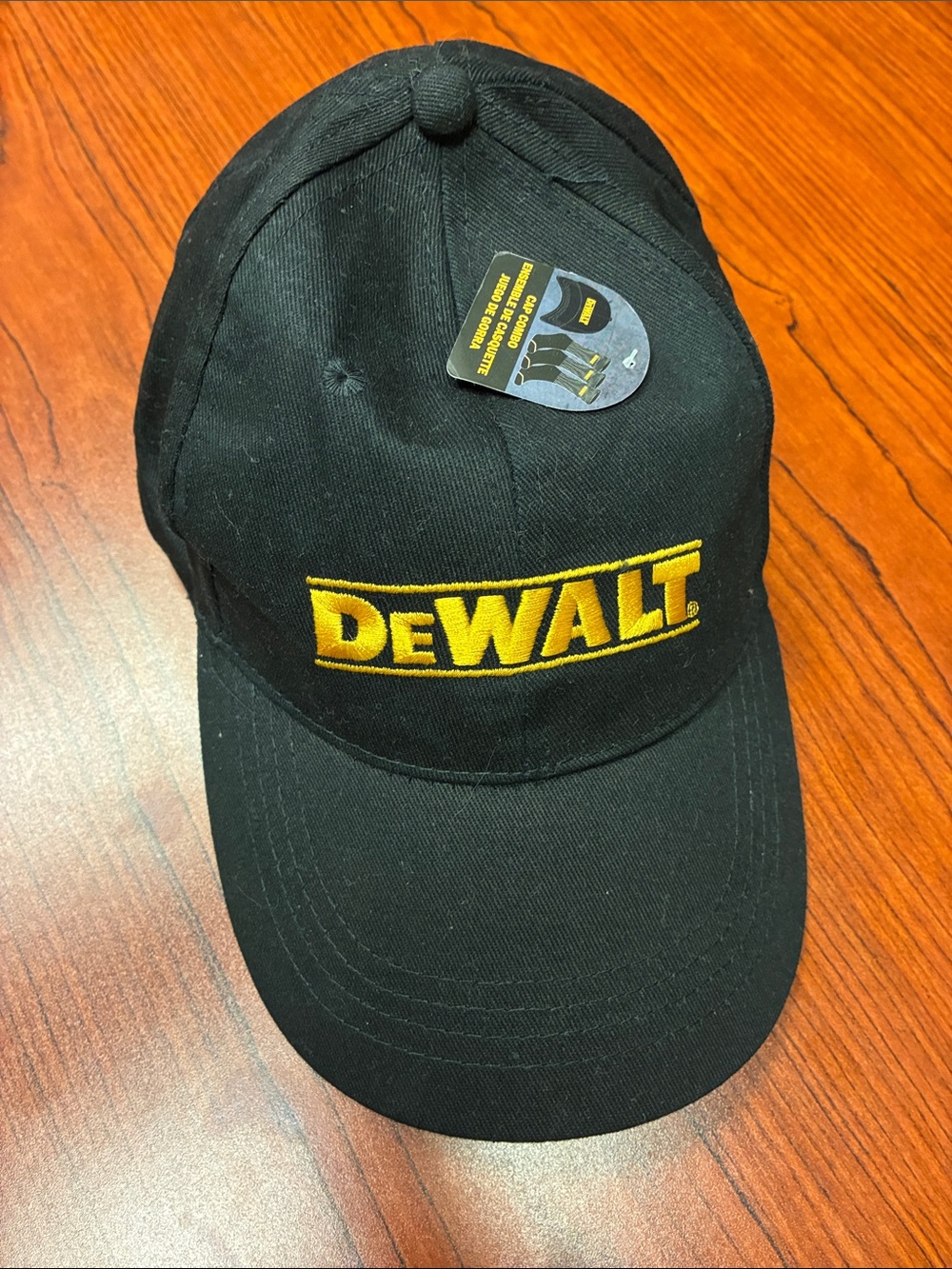 DEWALT Men's Black Baseball Cap with Yellow Logo